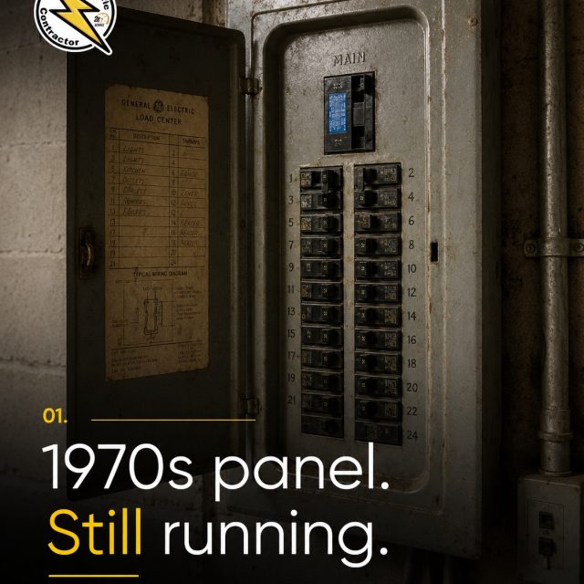 ⏳ Your panel might be older than your kids.

Homes built before 2000 weren't designed for EV chargers, smart devices, central AC running 24/7, and modern appliances all at once.

An outdated panel = tripped breakers, higher fire risk, and blocked home upgrades.

Bring your electrical into 2026. 📞 (561) 200 7541

#JaElectricContractor #ElectricalServices #Electrician #NewPage #ResidentialElectric
